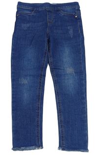 Modré riflové džegíny ošoupaného vzhledu Denim Co.