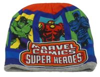 Safírovo-červeno-žluto-zeleno-šedá čepice se superhrdiny MARVEL