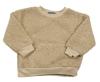 Béžová huňatá mikina s kapsou PRIMARK