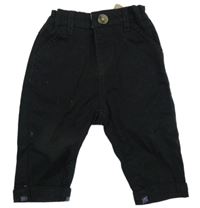 Černé chino plátěné kalhoty