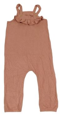 Skořicové úpletové laclové turecké kalhoty s volánkem George