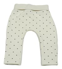 Smetanové puntíkaté teplé turecké tepláky Nutmeg