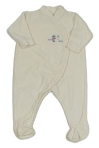 Smetanový sametový overal se sněhukáčkem TCM