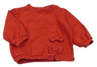 Červená teplá mikina s mašlemi Next