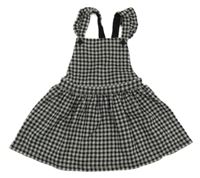 Černo-světlešedá kostkovaná laclová sukně s volánky F&F