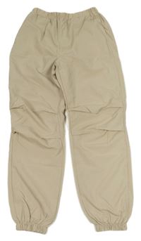 Světlebéžové šusťákové podšité kalhoty DESTINATION