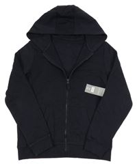 Nové - tmavomodrá propínací mikina s kapucí F&F