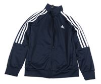 Tmavomodro-bílá funkční sportovní propínací mikina Adidas
