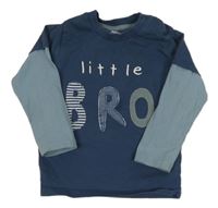 Tmavomodro-modré triko s nápisy Nutmeg