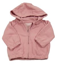 Růžová propínací mikina s kapucí PRIMARK