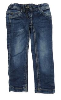 Tmavomodré skinny teplákové rifle POCOPIANO