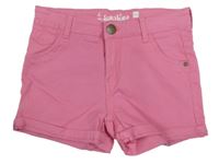 Růžové riflové kraťasy HEMA