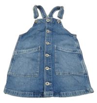 Modré riflové propínací šaty H&M