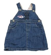 Modré riflové šaty s jahůdkou a kanýrkem Ergee