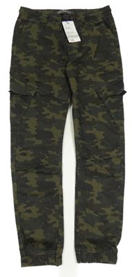 Nové - army cargo cuff slim plátěné kalhoty Denim Co.