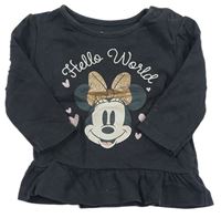 Tmavošedé triko Minnie Disney
