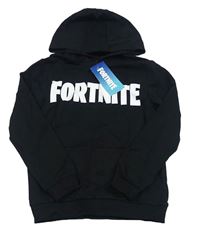 Černá mikina s nápisem a kapucí - Fortnite