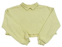 Žlutá crop mikina s límečkem H&M