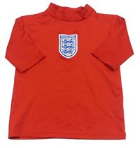 Červené UV fotbalové tričko s nášivkou - England
