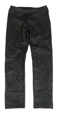 Černé koženkové legíny Calzedonia