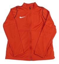Červená sportovní propínací funkční mikina s logem Nike