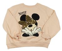 Meruňková mikina s Minnie s překlápěcími flitry H&M