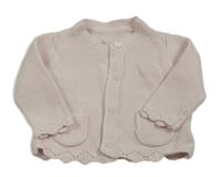 Světlerůžový propínací svetr Mothercare