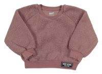 Vínová huňatá mikina zn. DKNY