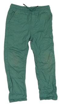 Zelené plátěné slim kalhoty Denim Co.