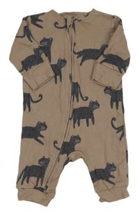 Hnědý overal s zvířaty Next