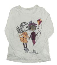 Bílé triko s dívkami