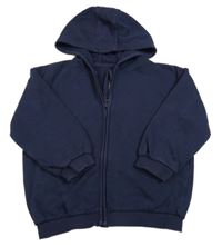 Tmavomodrá propínací mikina s kapucí George