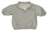 Šedé melírované teplákové oversize šaty s nápisem Next