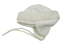 Bílá prošívaná šusťáková beranice