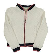 Bílá prošívaná propínací crop mikina Mexx