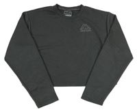 Antracitová sportovní crop mikina s logem KappaxPrimark