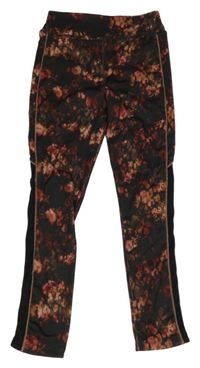 Černo-vínové vzorované sportovní legíny Next