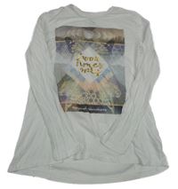 Smetanové triko s motýlem a levharty C&A