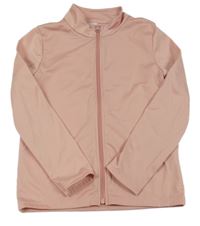 Starorůžová sportovní propínací funkční mikina Decathlon