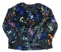 Černá skvrnitá chlupatá mikina Nutmeg