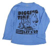 Modré triko s bagrem H&M