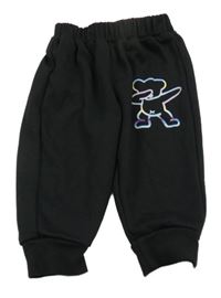 Černé tepláky s medvědem Shein