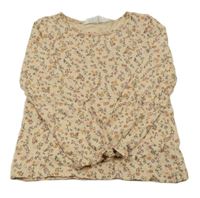 Hnědé květované triko H&M