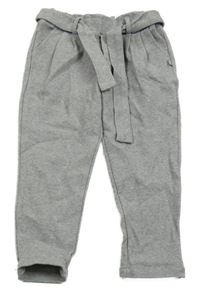 Šedé melírované teplákové chino kalhoty s páskem Okaidi