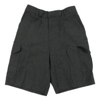 Tmavošedé melírované cargo kraťasy Tu