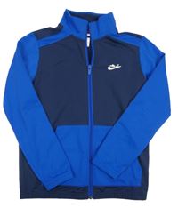 Tmavomodro-modrá sportovní propínací mikina s logem Nike