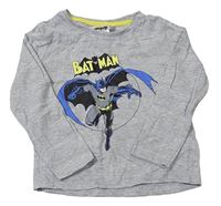 Šedé melírované triko s Batmanem