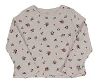 Světleůžové květované triko Primark