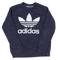 Tmavomodrá mikina s logem Adidas