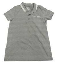 Šedé vzorované polo tričko Urban
